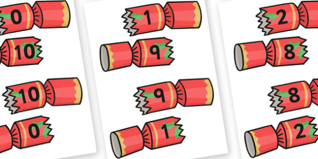 Christmas Number Bonds to 10 on Crackers Activity - christmas