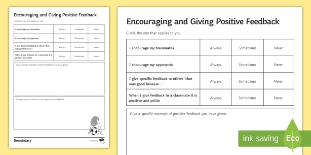 encouraging-and-giving-positive-feedback-worksheet-worksheet