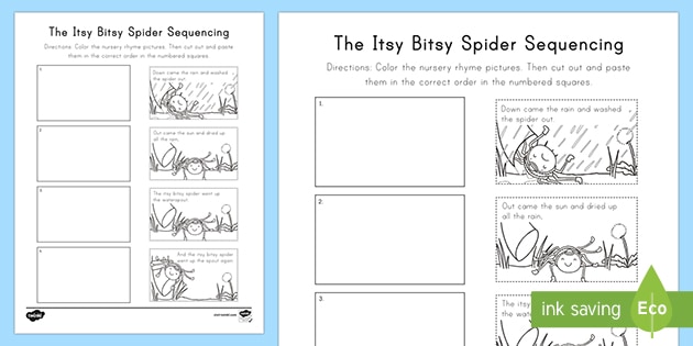 Itsy Bitsy Spider Sequencing Free Printable PRINTABLE TEMPLATES