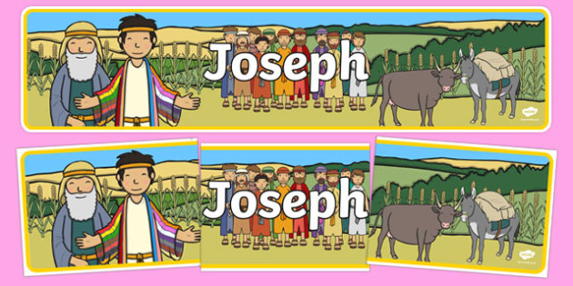 Joseph Display Banner Joseph Coat Jacob Bible Story Bible Slave