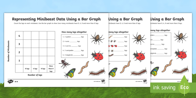 minibeast bar graph worksheet worksheet world around