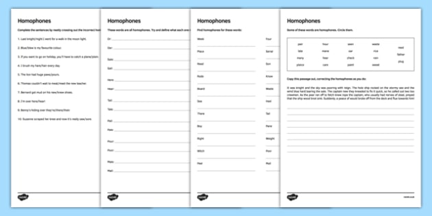 homophones worksheet worksheet pack worksheet