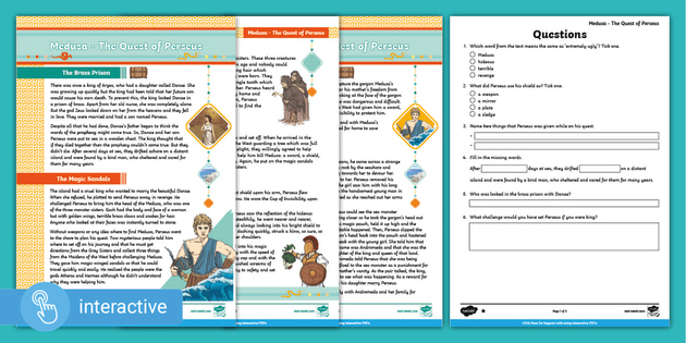 free greek mythology reading comprehension worksheets pdf uks2