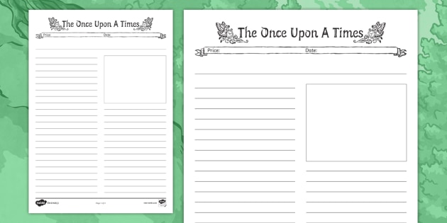 Newspaper report writing frame picture