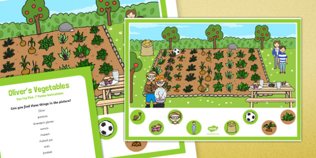 Oliver's Vegetables Can you Find...? Poster and Prompt Card Pack