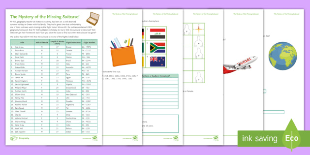 Download The Mystery Of The Missing Suitcase Worksheet