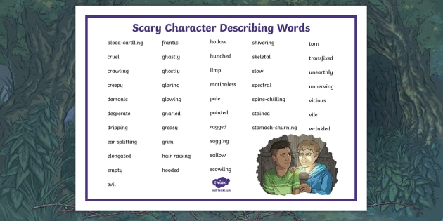 Describing Words For Scary Stories