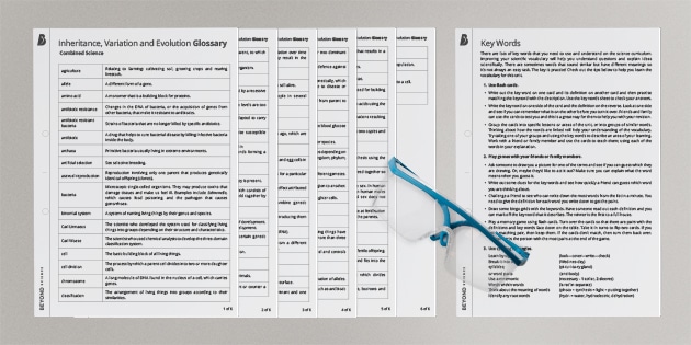 Inheritance, Variation and Evolution Glossary