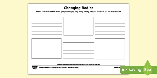 Rse Changing Bodies Puberty Activity - Uks2 Rshe Resources