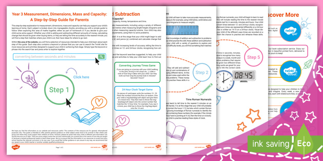 👉 Year 3 Guide to Measurement, Dimensions, Mass and Capacity