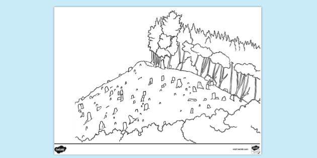 Deforestation Colouring Sheet