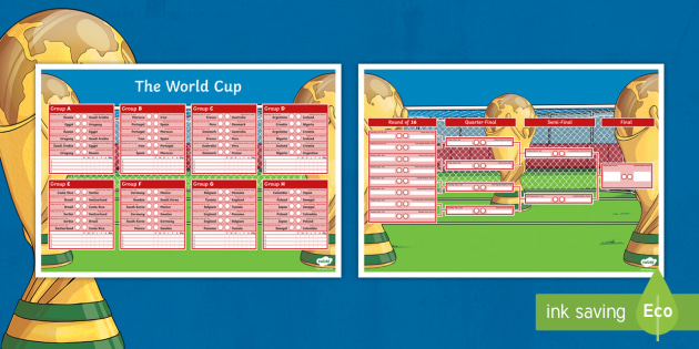 World Cup Wall Chart With Stickers