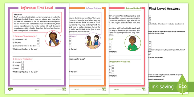 Cfe First Level Inference Worksheet Activity Sheet Cfe First Level