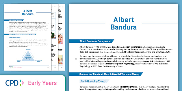 Bandura Biography Albert Bandura Experiment Bandura Biography