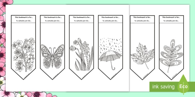 springtime mindfulness coloring pages english/polish