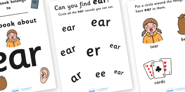 My Phase 3 Trigraph Workbook (ear) - Digraph Formation, Phase 3, phase ...