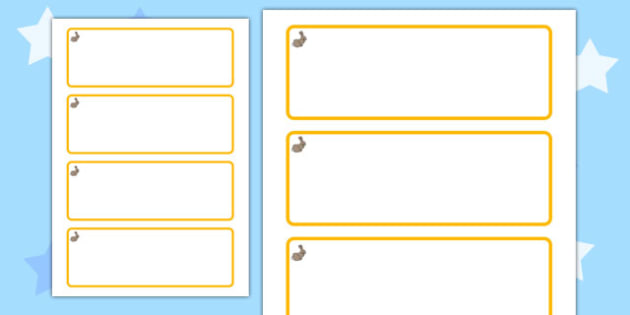 FREE! - Rabbit Themed Editable Drawer-Peg-Name Labels (Blank)