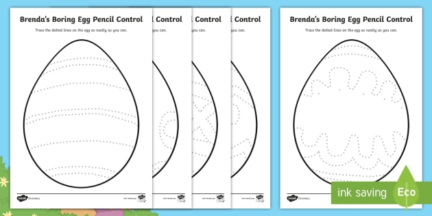 Egg Pencil Control Worksheet / Activity Sheets