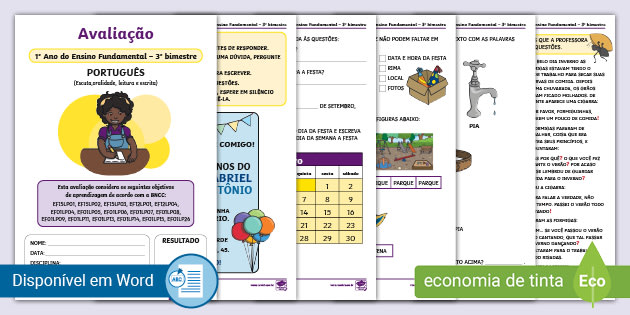 Atividade de matemática para o 4º Bimestre do 2º ano do ensino fundamental  - Ponto do Conhecimento