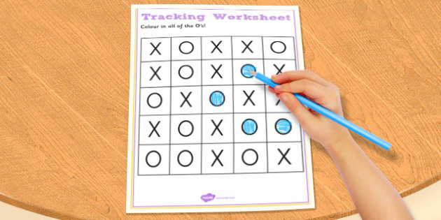 visual perception tracking worksheet tracking sheet visual