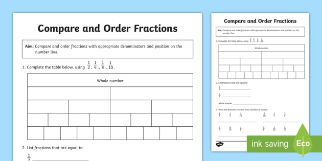 new compare and order fractions worksheet tenths eighths halves new compare and order fractions worksheet tenths eighths halves quarters