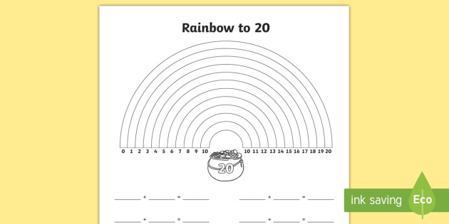 rainbow to 20 worksheet rainbow to ten display poster