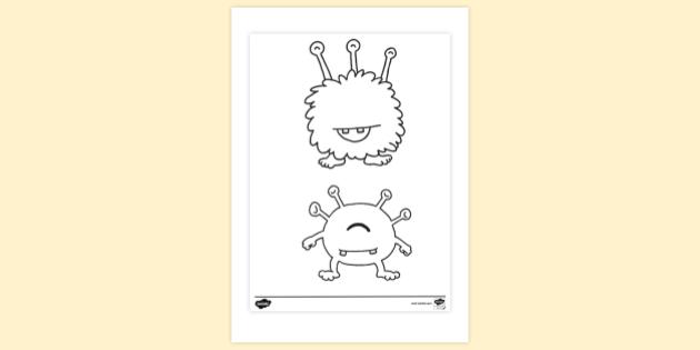 FREE! - Monsters Colouring Sheet | Colouring Sheets | Twinkl