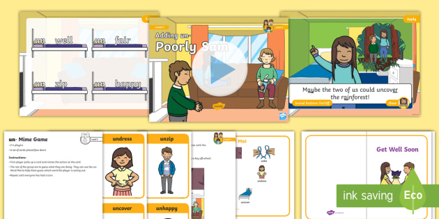 Adding un- Lesson Plan - Level / Phase 5 Week 30 Lesson 1 Twinkl Phonics