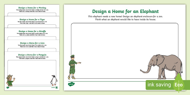 design a home for zoo animals worksheets teacher made