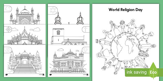 World Religion Day Coloring Sheets