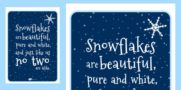 Snowflake Poem Display Poster Teacher Made