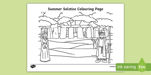 Summer Solstice Colouring Sheet (teacher made)