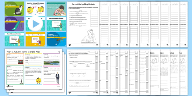 spag revision worksheets year 6 revision test pack