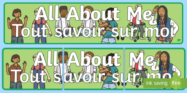 All About Me Display Banner - English/French