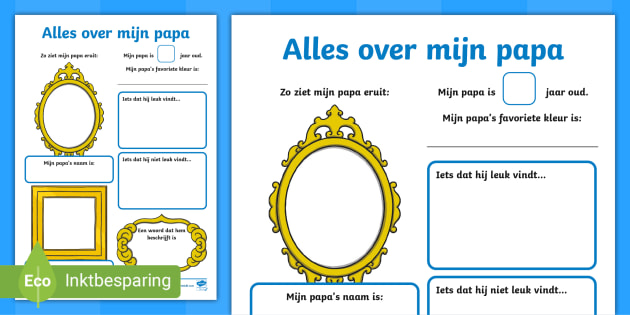 Alles Over Mijn Vader Poster (teacher made)