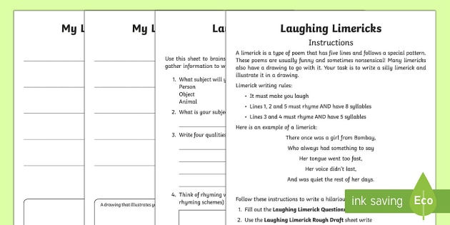 Laughing Limericks For Kids - Writing Resource Pack - Twinkl