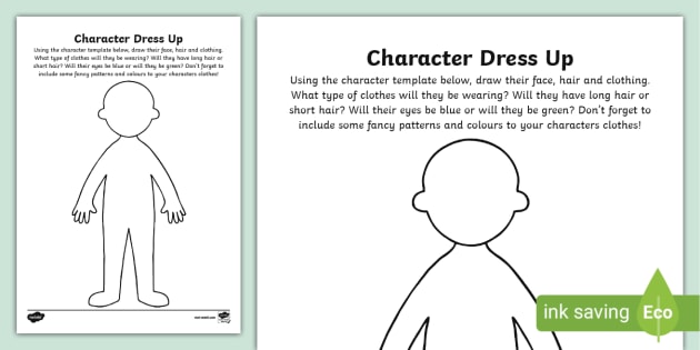 * NEW * Character Dress Up Activity