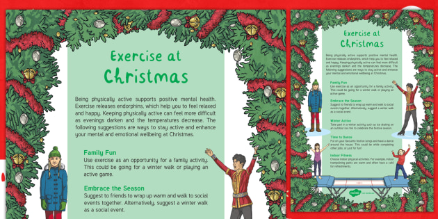 Staff Wellbeing Exercise At Christmas Display Poster