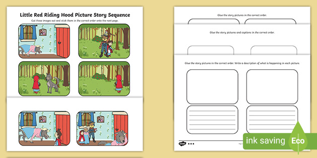 Little Red Riding Hood Sequencing Differentiated Worksheets