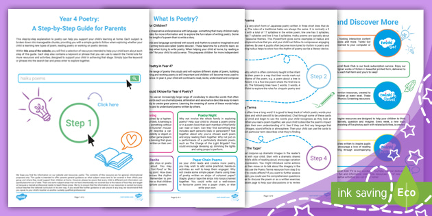 Year 4 Poetry: A Step-by-Step Guide for Parents