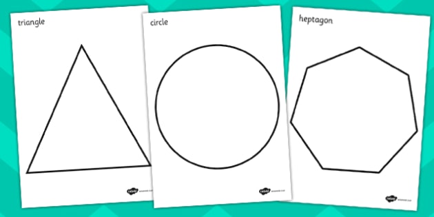 A4 2d Shape Colouring Posters Teacher Made