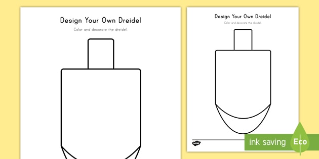 Design Your Own Dreidel Activity Teacher Made