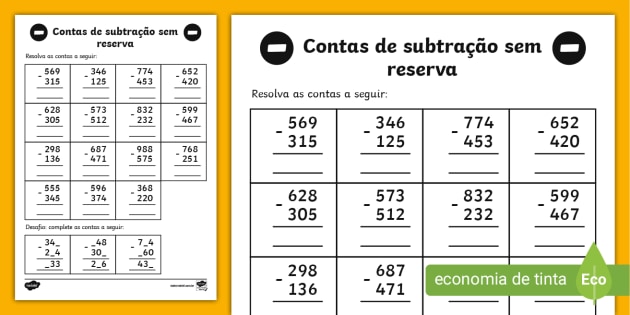 Exercícios de Matemática para o 3º Ano – Operações Básicas