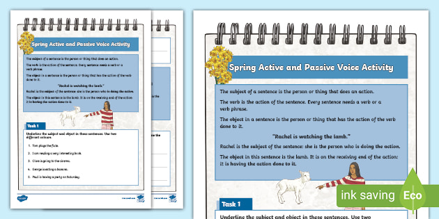 Spring Active and Passive Voice Activity