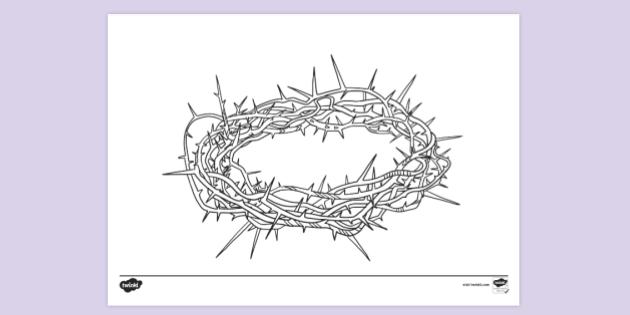 Crown of Thorns Colouring | Colouring Sheets