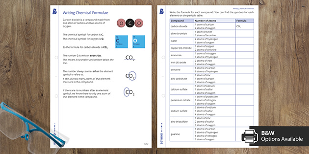 Worksheet Chemical Formula Writing Worksheet Worksheet For Dbexcelcom