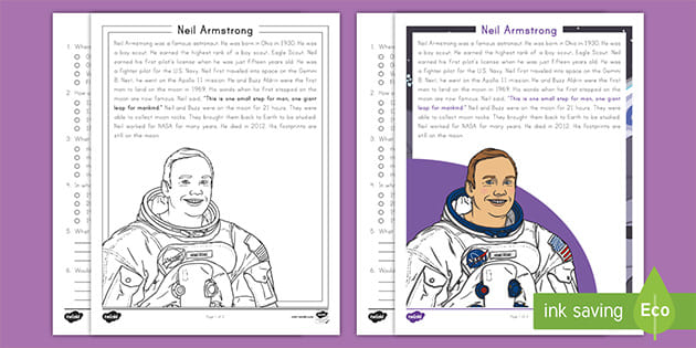 neil armstrong biography for elementary students