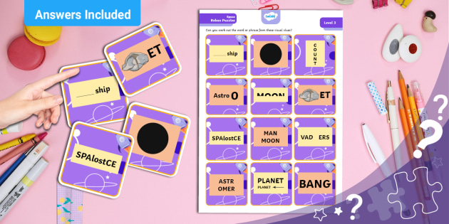 Space-Themed Rebus Puzzles PowerPoint - Twinkl - Kids Puzzle