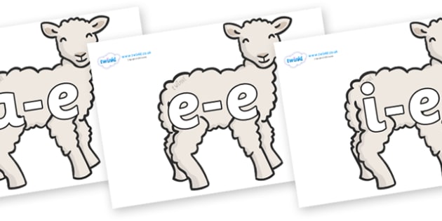 cursive modifying e letters on lambs