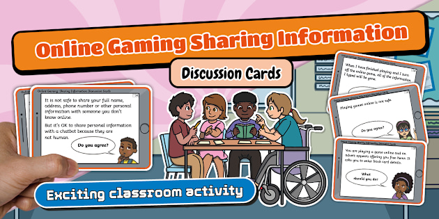 KS1 Online Gaming: Sharing Information Discussion Cards